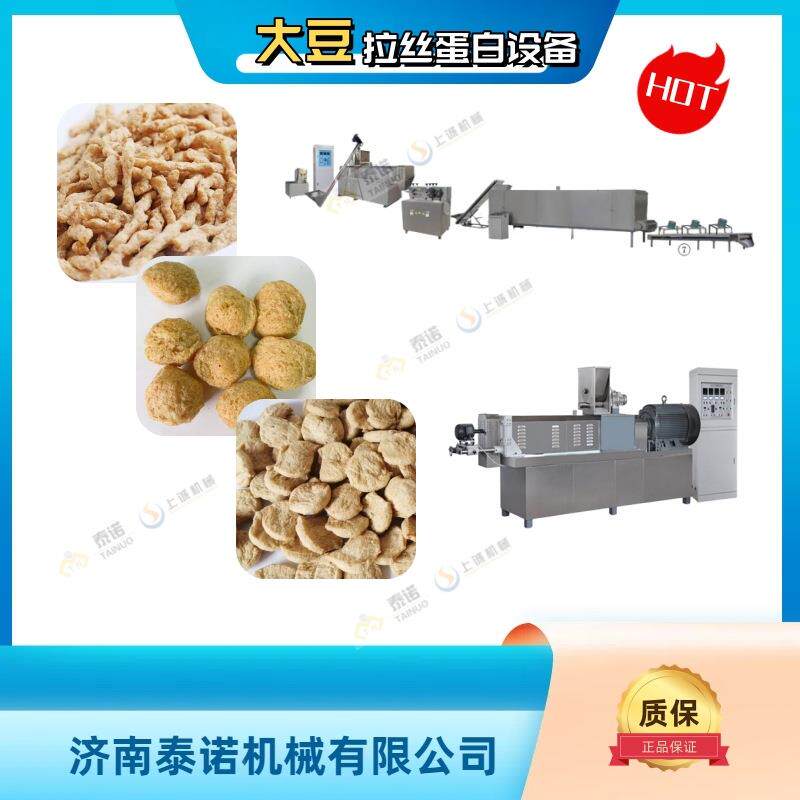素素食大豆拉丝蛋白加WFO工设设备供成熟工艺提配方素肉牛排备