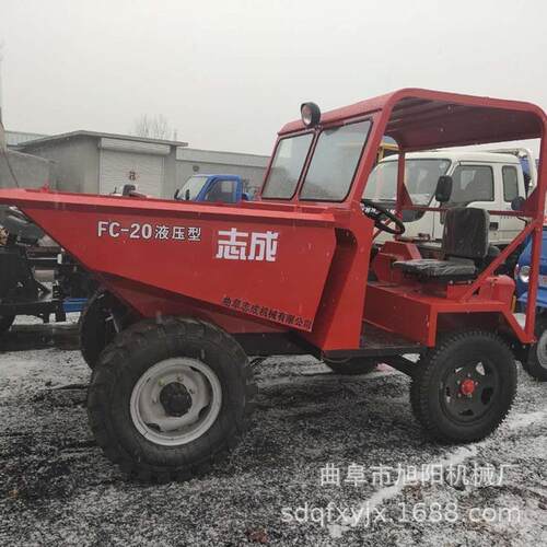 FC动2-油0柴电启翻斗车22马力工地四轮蹦蹦车工程矿用短途851运输