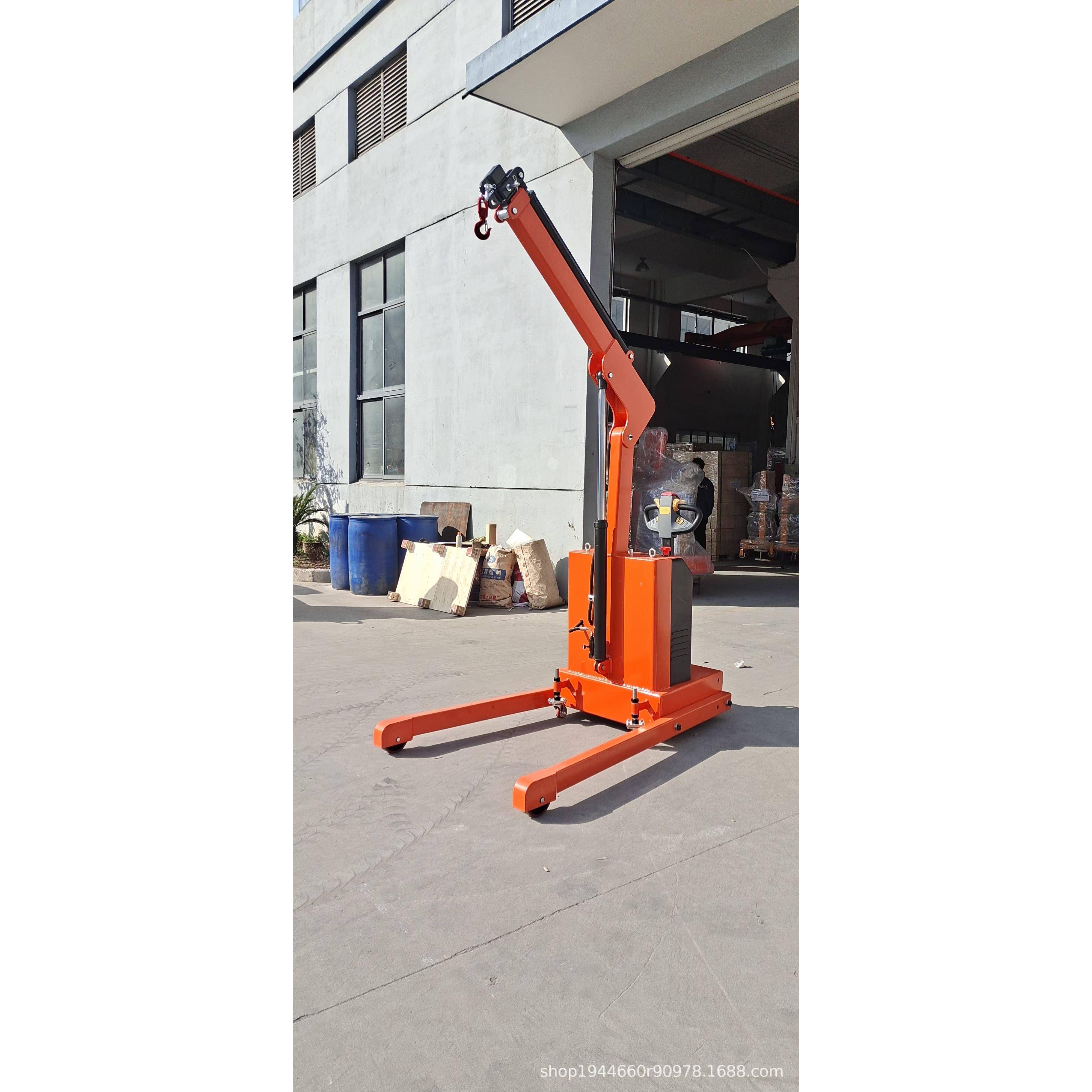 钧力全电动吊机可折叠全自动单臂吊机仓储物流上卸货吊机载重1吨