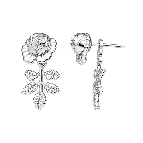 芬兰婚礼玫瑰耳钉北欧鼠尾草饰品