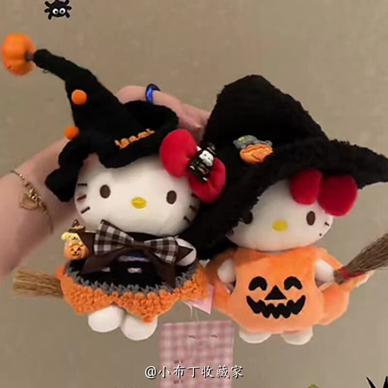 可爱万圣节南瓜套装小魔女Kitty包包挂件搞怪公仔玩偶钥匙扣挂饰