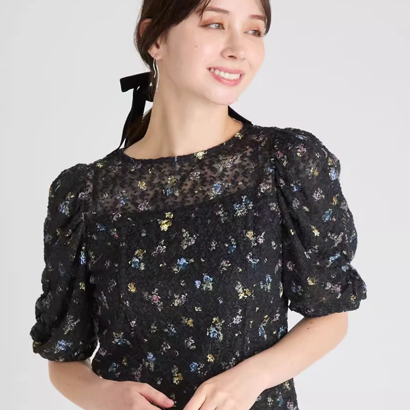 日本代购现货速发 包邮celford 8月时尚碎花甜美衬衫CWFB254105