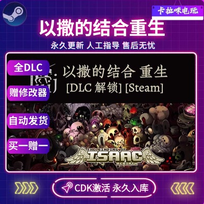 Steam正版以撒的结合重生带DLC忏悔胎衣激活码CDKEY永久入库全DLC