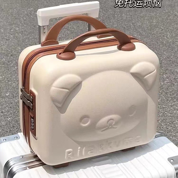 手提行李箱化妆小箱子包14寸卡通可爱密码箱便捷儿童迷你收纳箱女