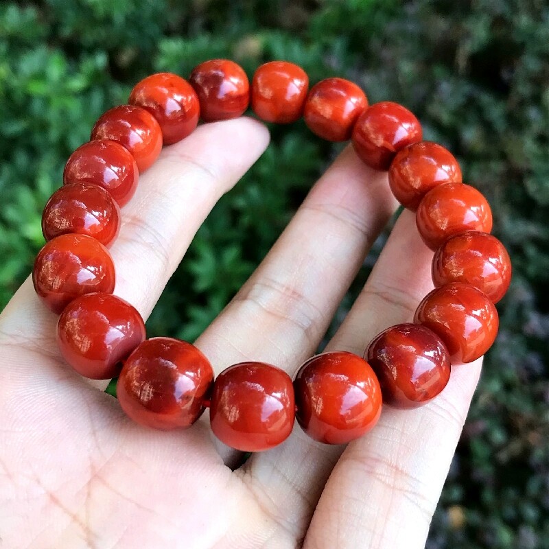 南红玛瑙老型珠手串男女款高级