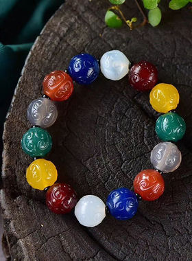 藏传七色多宝手链情侣饰品礼物款