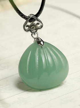 东陵玉镶嵌贝壳吊坠女生饰品礼物