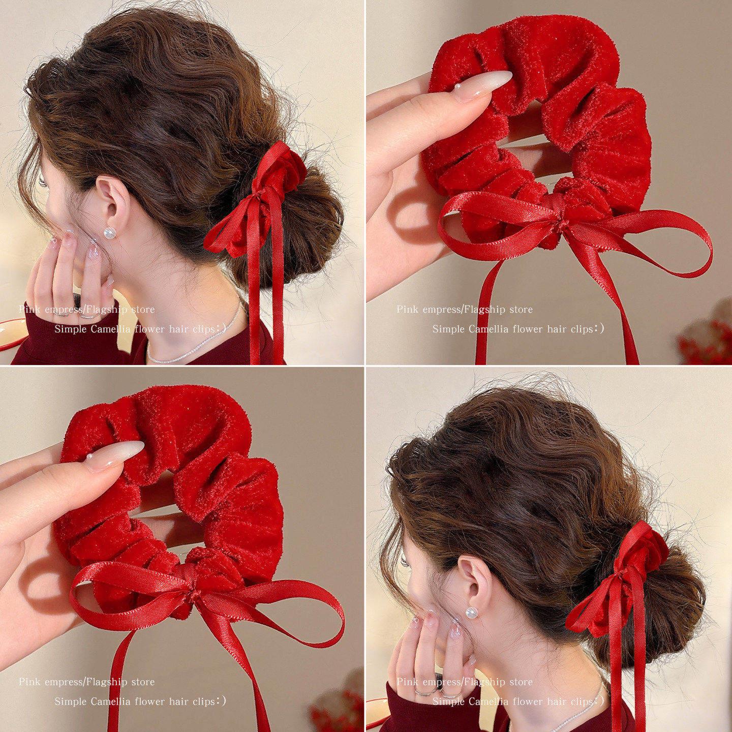 新年红色蝴蝶结流苏大肠发圈女2026新款扎丸子头发绳过年头绳发饰,饰品/流行首饰/时尚饰品新,发饰,淘宝优惠券,粉丝福利购,淘宝优惠卷