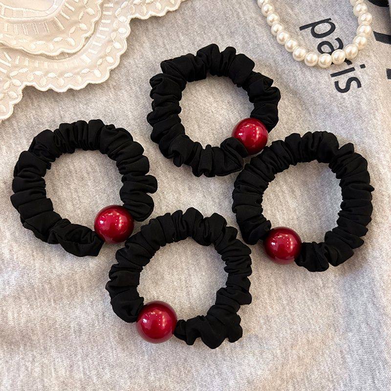 新款红色珍珠小肠发圈新年喜庆扎马尾头绳洋气百搭丸子头发绳头饰,饰品/流行首饰/时尚饰品新,发饰,淘宝优惠券,粉丝福利购,淘宝优惠卷