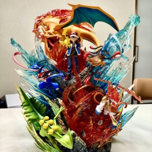 精灵宝可梦手办二次元摆件喷火龙小智耿鬼动漫GK摆件盲盒福袋生日