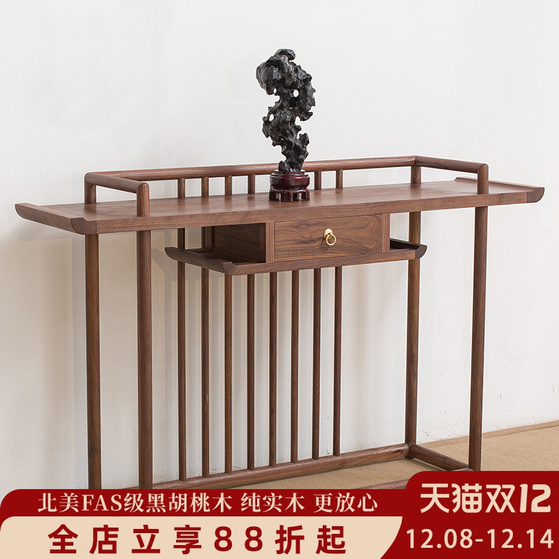 新中式实木玄关柜门厅简约条案