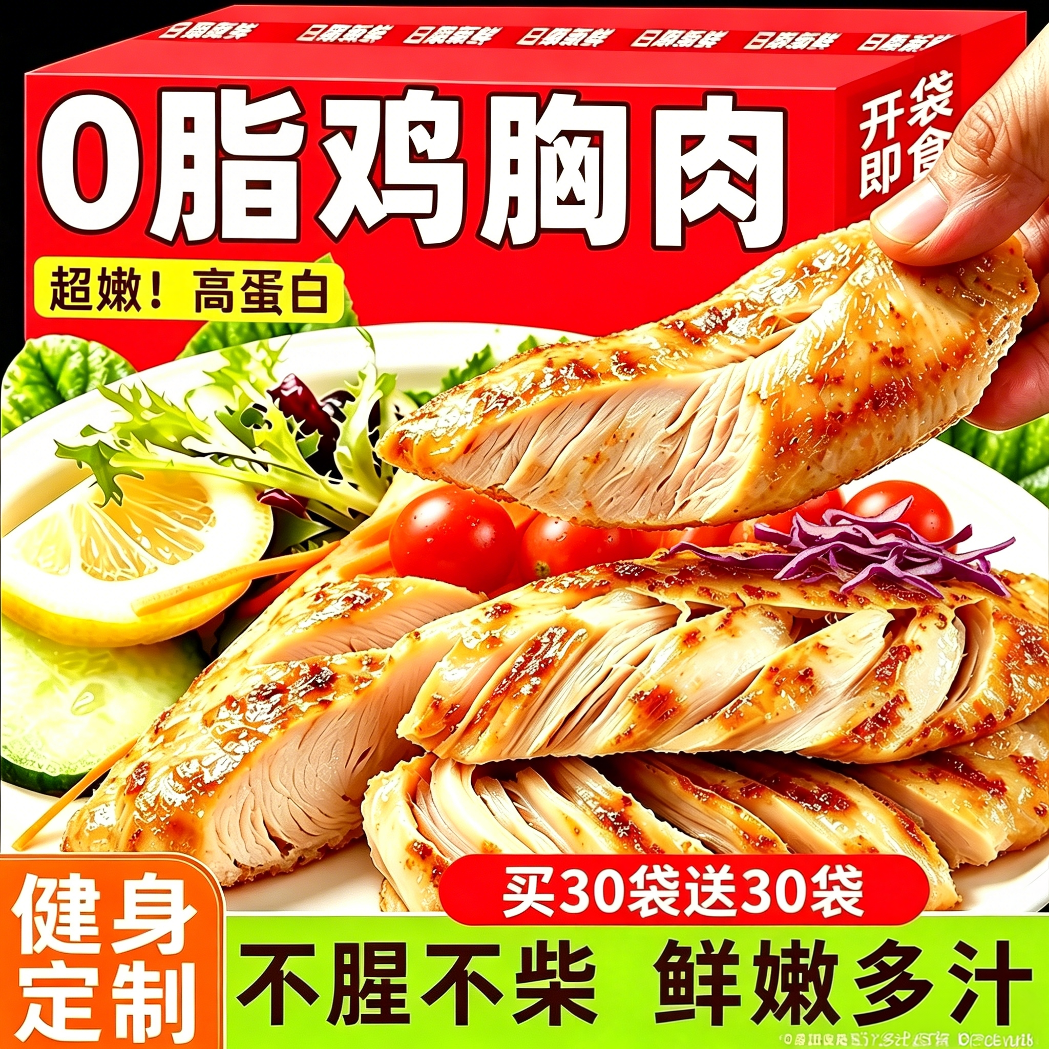 即食0脂高蛋白鸡胸肉饱腹