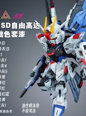 冲击波模型漆  MGSD 自由高达 ANC样式 套装漆 油性喷涂漆