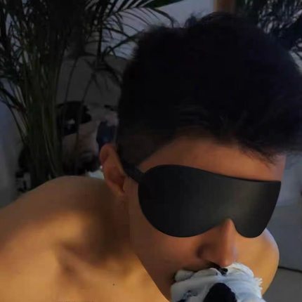 眼罩男体育生禁欲系皮革眼罩松紧弹力情趣1S道具M受眼罩