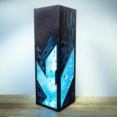 跨境爆款circuit board lamp工业电路板夜灯创意灯箱led灯台灯