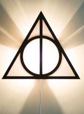 哈利波特Deathly Hallows wall sconce创意LED夜灯壁灯家饰lamp
