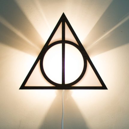 哈利波特Deathly Hallows wall sconce创意LED夜灯壁灯家饰lamp