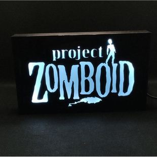 project zomboid创意灯箱夜灯游戏周边led灯气氛灯僵尸毁灭工程