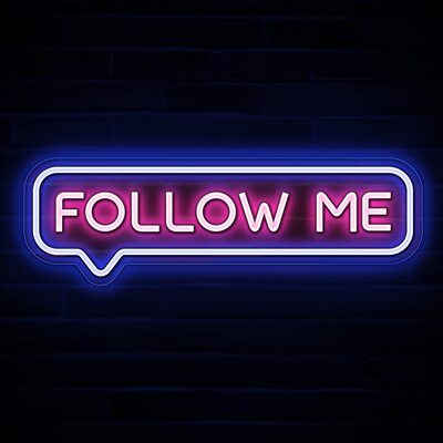 跨境FOLLOWME英文字母霓虹灯演唱会发光字招牌游戏场景装饰灯外贸