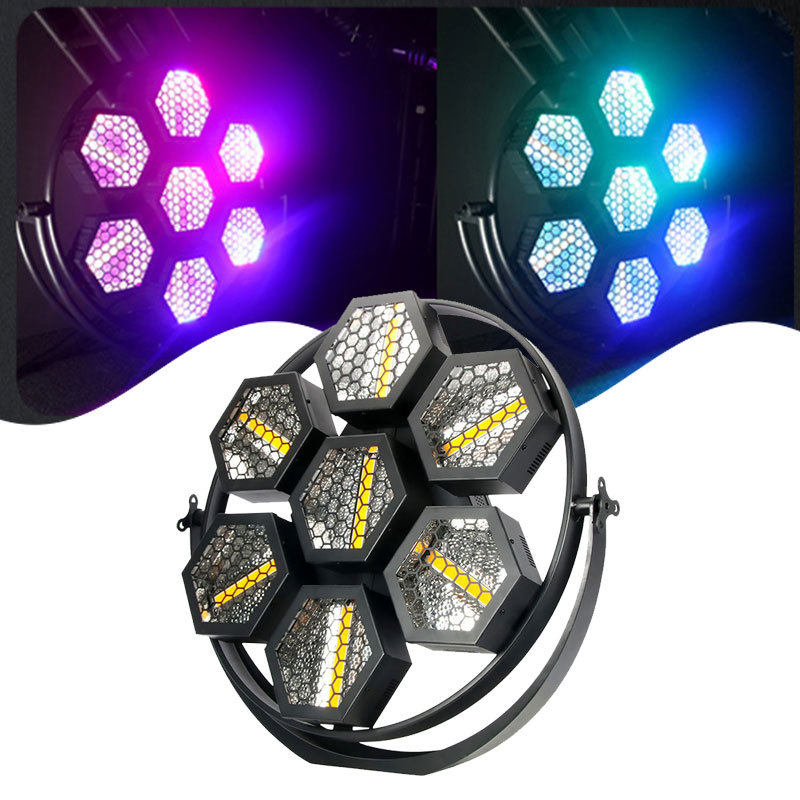 舞台背景灯 7颗迷你复古爆闪灯 酒吧清吧Livehouse七彩跑马效果灯