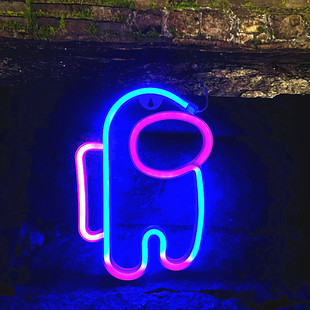 SOKKA霓虹灯LED造型发光太空人小夜灯寝室房间亚马逊现货