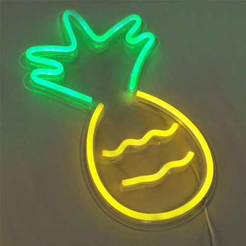 LED霓虹灯菠萝霓虹造型灯ins背板创意装饰节日礼物氛围灯现货