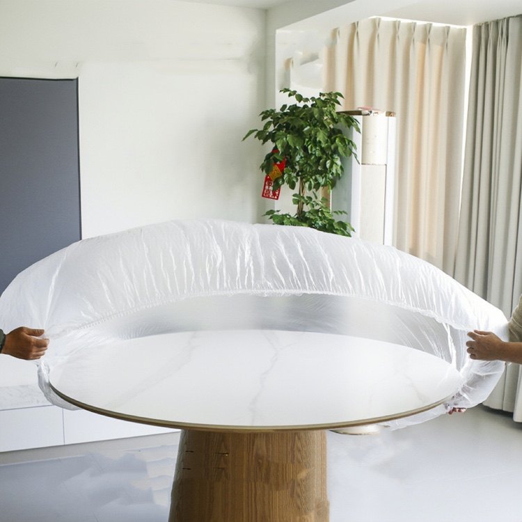 一次性桌布束口松紧带圆桌长方桌茶几通用防水防油免洗加厚松紧口