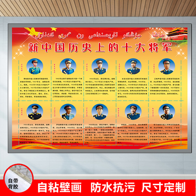 十大将军简介一代元戎贴画
