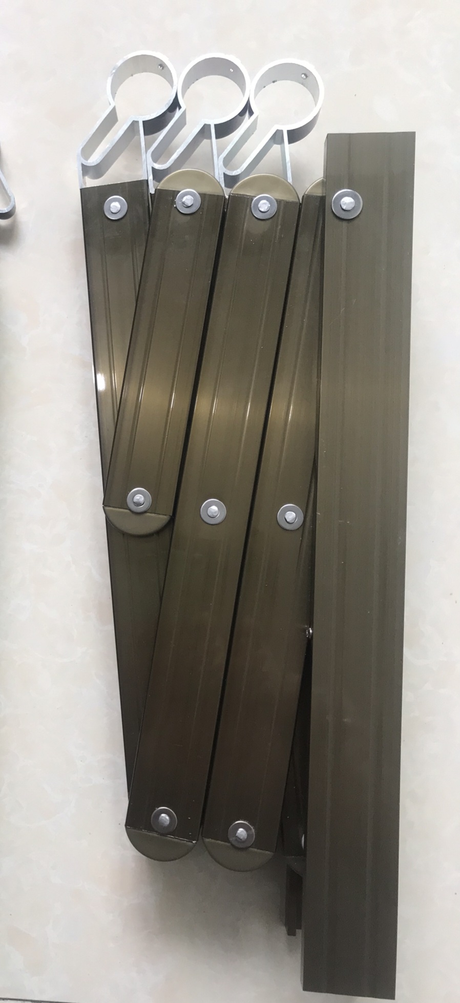 户外折叠推拉晾衣架35粗圆形三杆支架 四杆支架 颜色多种选择 铝