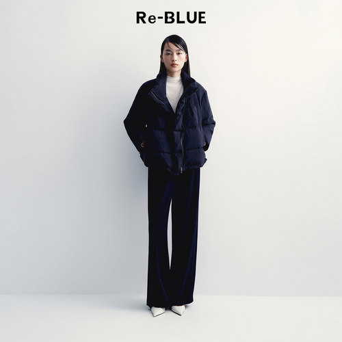 Re-BLUE经典一手长羽绒服外套冬