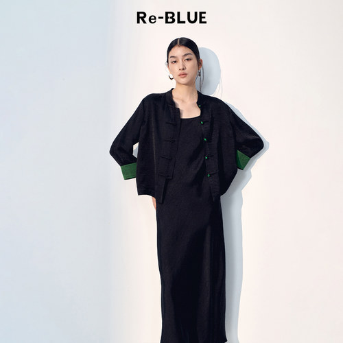 Re-BLUE新中式肌理感气质短外套