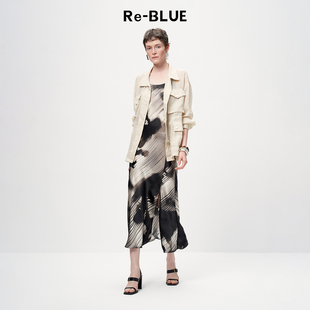 苎麻外套 高级感静奢风工装 BLUE轻奢优雅女装