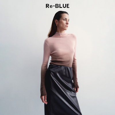 Re-BLUE舒适百搭渐变针织衫上衣