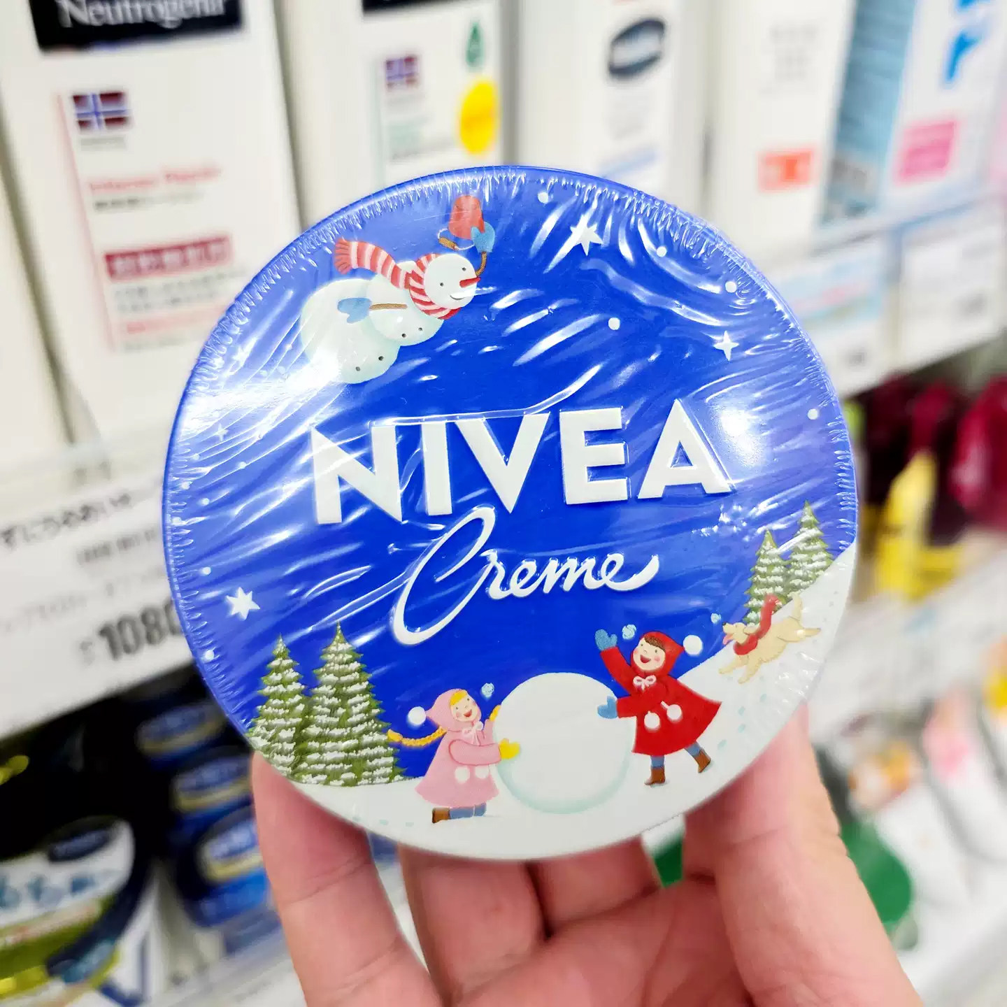 新品 日本NIVEA/妮维雅护手霜蓝罐保湿面霜全是护手霜儿童全家用
