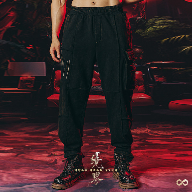 重磅水洗境界限定卫裤碧海潮生