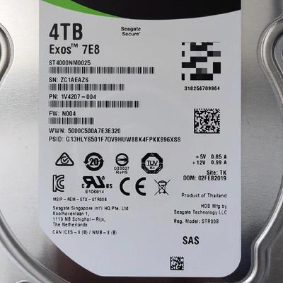 原装 ST4000NM0025 4T SAS 12G 7.2K 3.5寸服务器硬盘