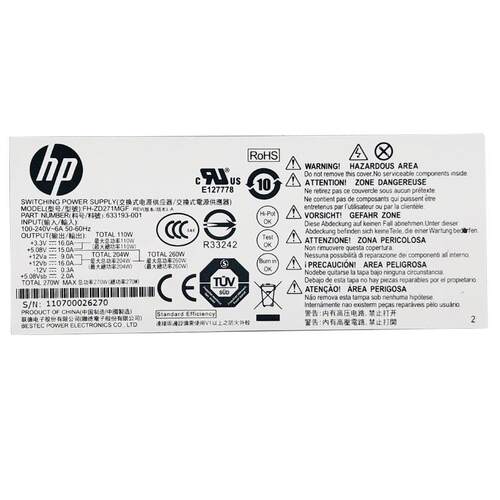适用HP惠普S5 3330 SFF电源PCA227 FH-ZD271MGF PCA222 PS-6221-7