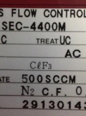 SEC-4400M 气体质量流量计 AR SiH2Cl2 Clf3 500SCCM WF6 5SCCM