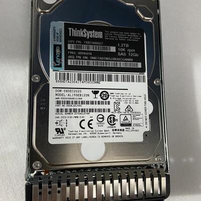 1.2T 10K 2.5寸 SAS 00YK016 SR530 SR950 SR630 服务器硬盘