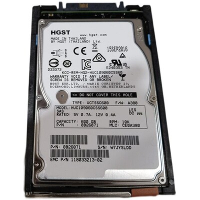 EMC VNX 2.5 600G 10K 硬盘 005050344 HUC109060CSS600 0B26071