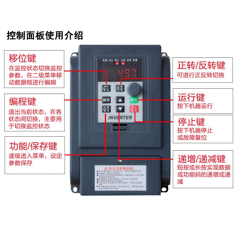 变频器AT3-0.75-1.5-2.2-4-5.5KW/380V三相电机减速机调速器