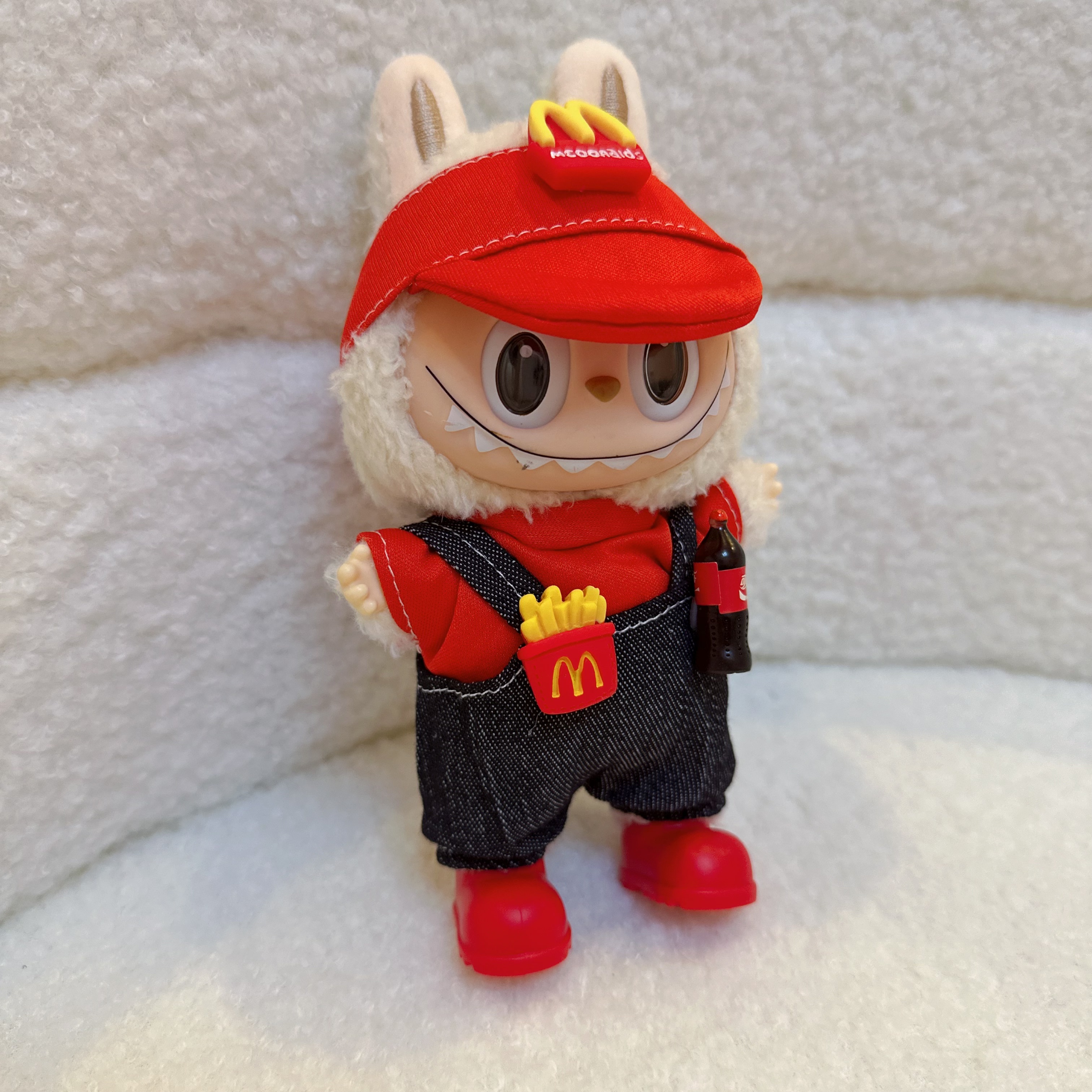 娃衣麦当劳套装一二代拉布布衣服搪胶公仔挂件娃衣着替labubu换装