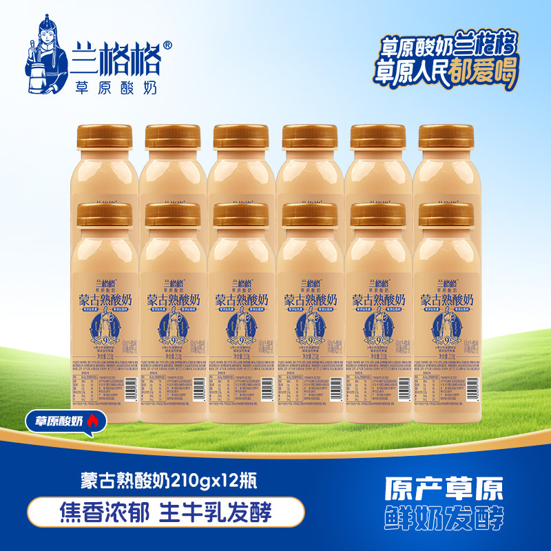 兰格格炭烧熟酸奶内蒙古低温风味低温酸奶