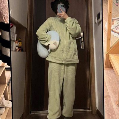 杜小宅珊瑚绒睡衣女冬季新款加厚