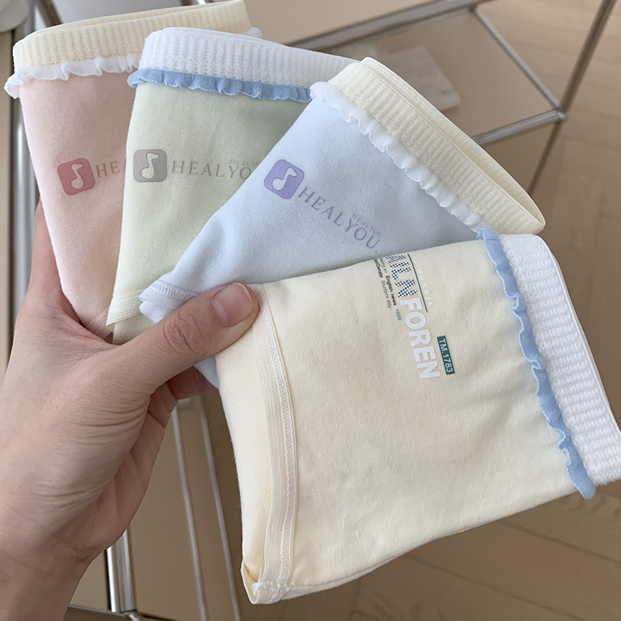 加长纯棉裆抗菌少女三角裤