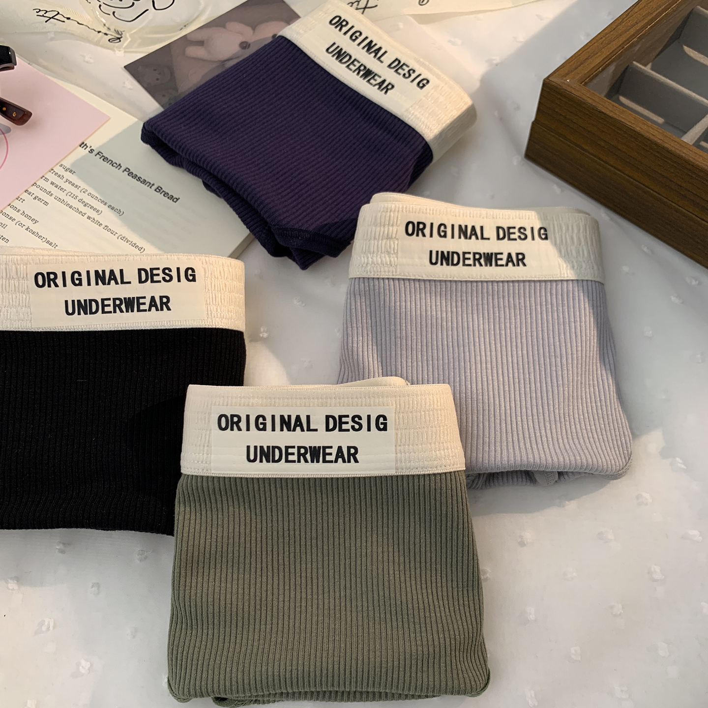 简约少女抗菌中低腰三角裤女