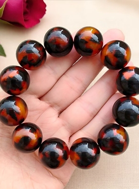 复古瑁色醋酸满血龟甲花色手链