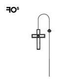 FOS 耳线配饰潮 百搭情侣耳环新款 潮流美式 十字架耳线s925银男女款