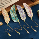 翎羽丹青系列复古羽毛金属书签礼盒精致高档高颜值学生阅读书页夹礼物班级毕业纪念品送朋友公司商务礼品定制