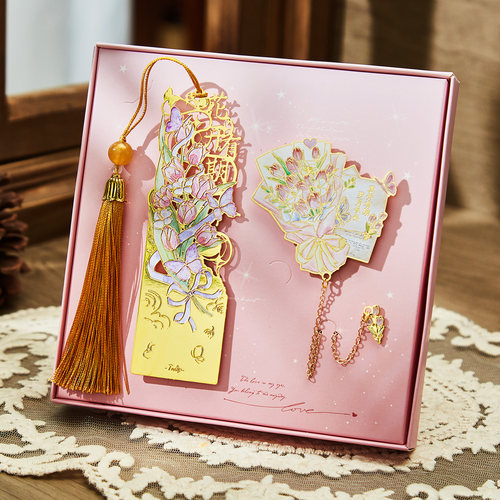 生如夏花系列书签礼盒套装古典中国风教师节专属高颜值实用礼品学生开学礼赠恩师文艺流苏吊坠毕业纪念品礼物
